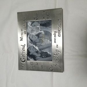 Girlfriend Picture Silver Frame Holds 5" x 3.5" photo